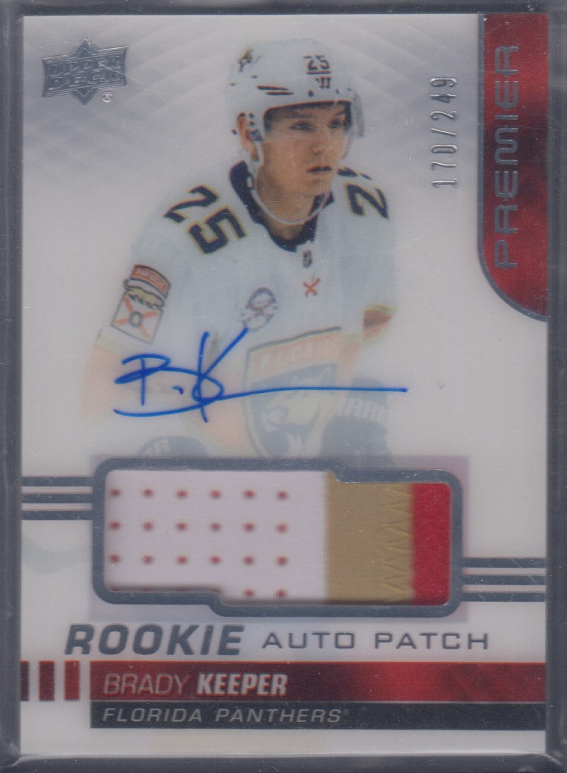 BRADY KEEPER, 2019 Premier Rookie Auto Patch #AR-BK, /249