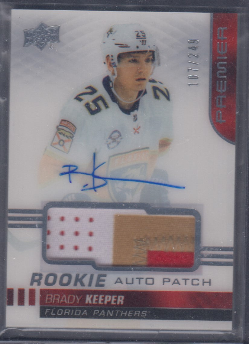 BRADY KEEPER, 2019 Premier Rookie Auto Patch #AR-BK, /249