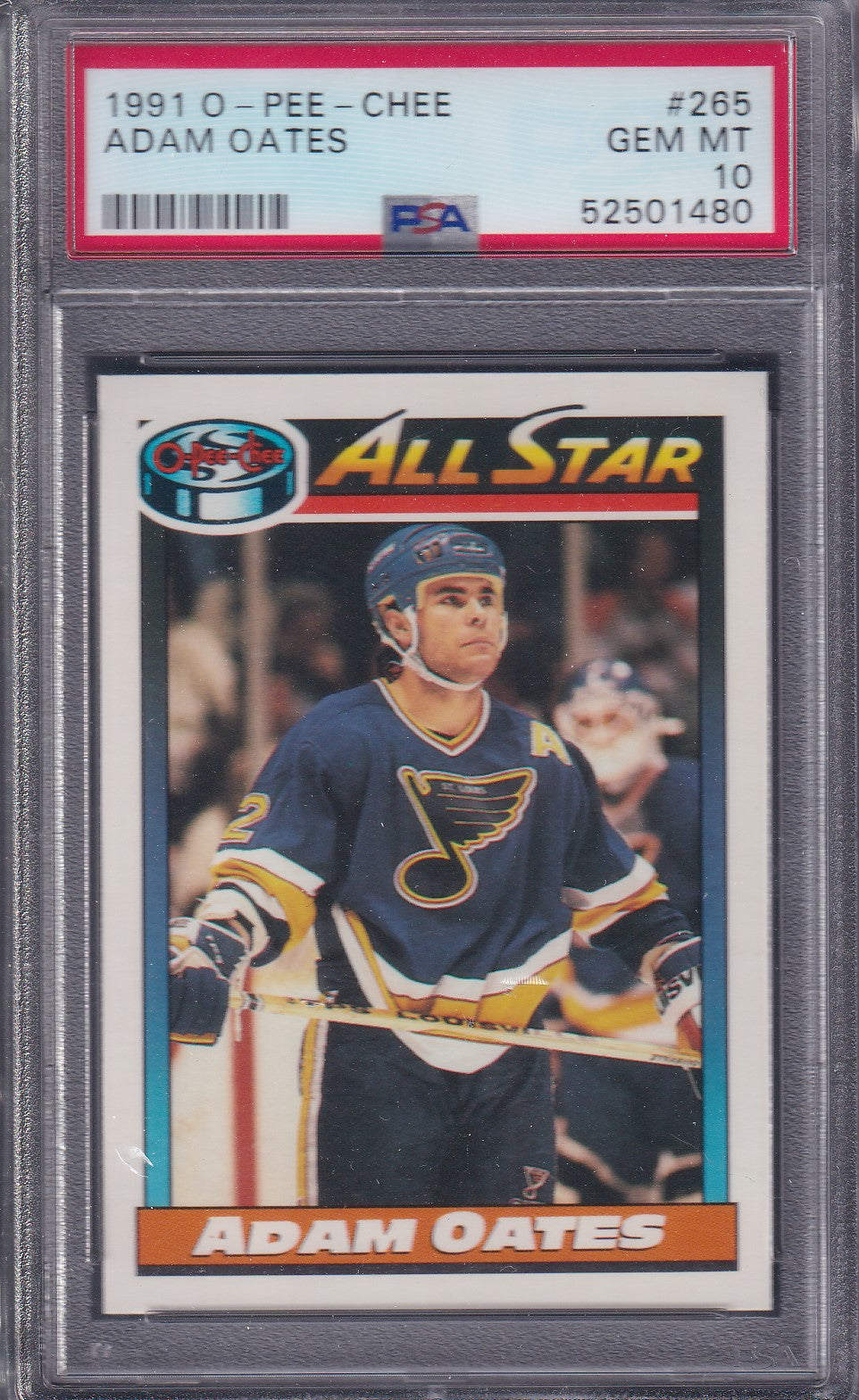 ADAM OATES, 1991 O-Pee-Chee #265, PSA 10