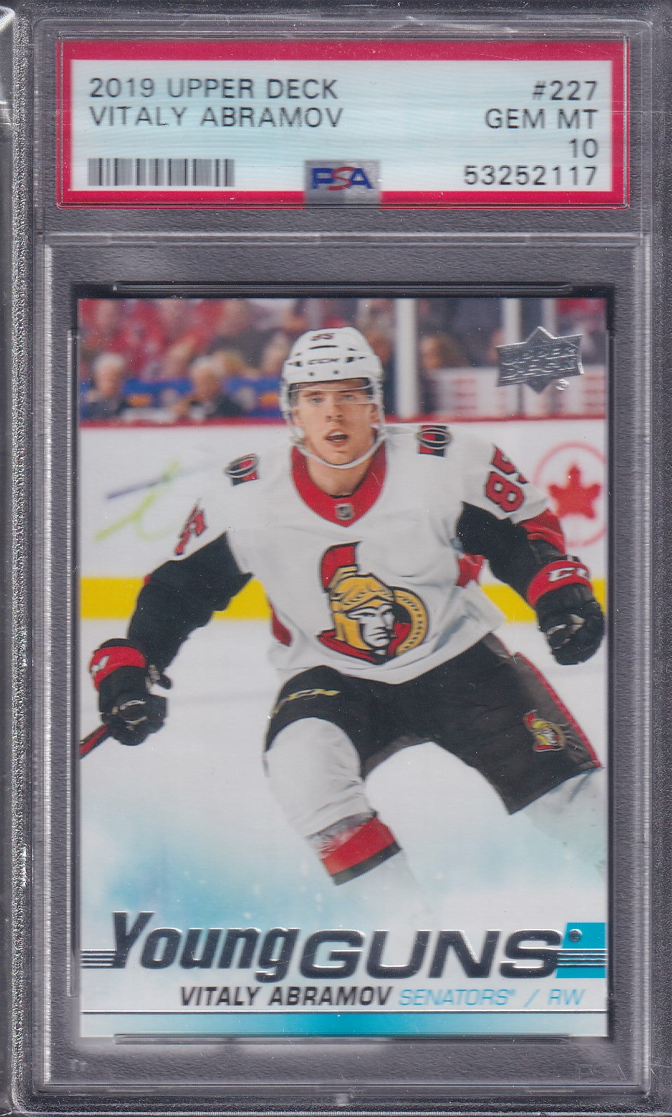 VITALY ABRAMOV, 2019 Upper Deck #227, PSA 10
