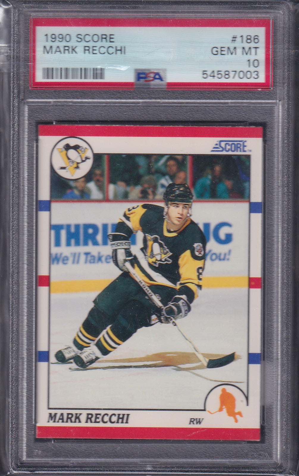 MARK RECCHI, 1990 Score #186, PSA 10