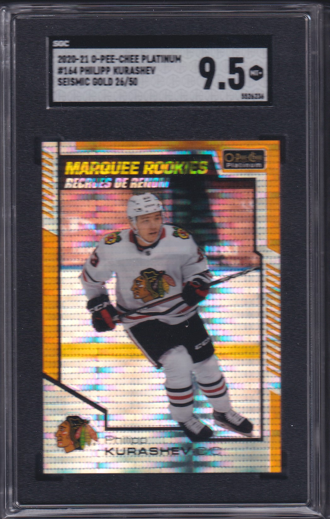 PHILIPP KURASHEV - 2020 O-Pee-Chee Platinum SEISMIC GOLD #164, /50, SGC 9.5