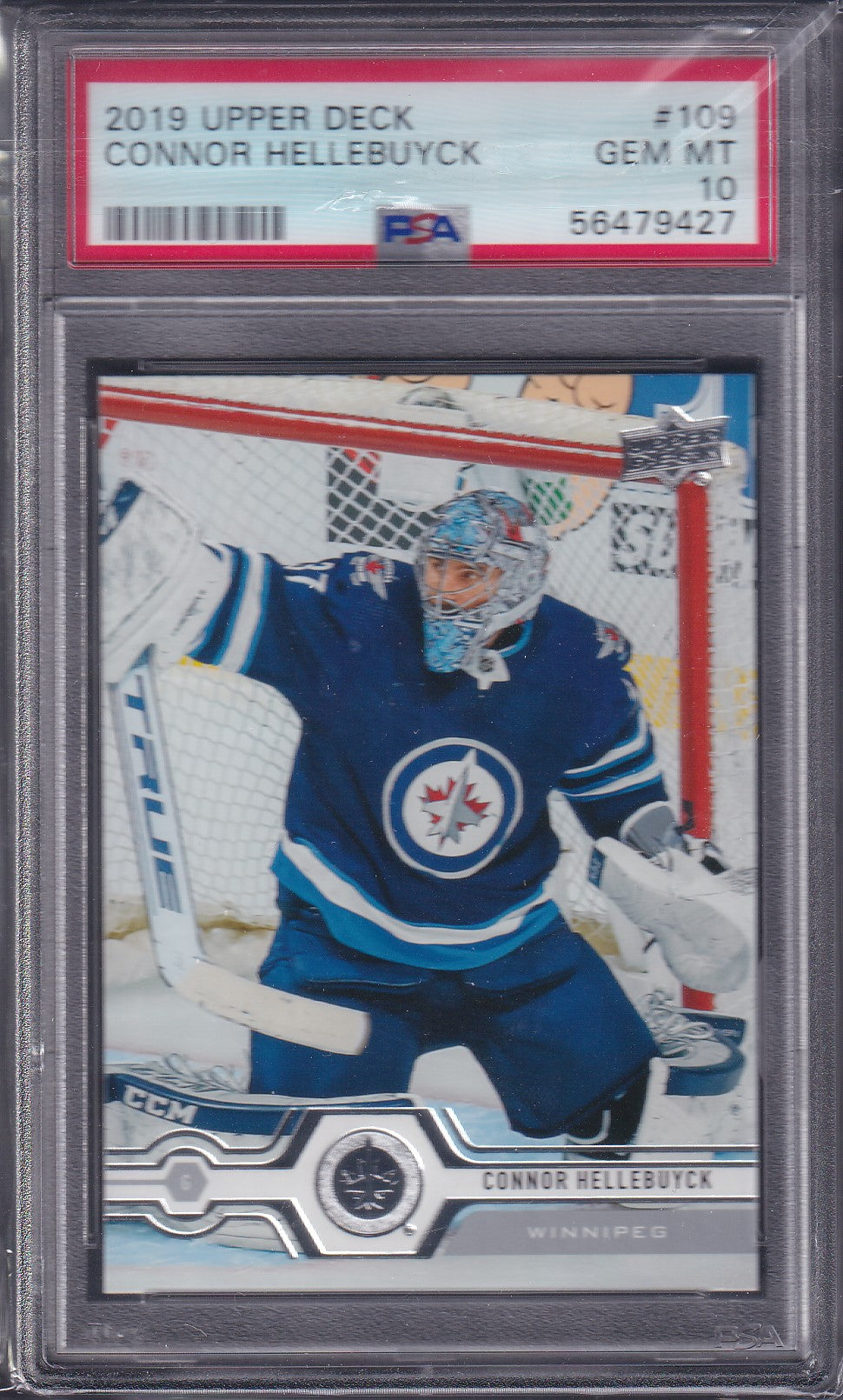 CONNOR HELLEBUYCK, 2019 Upper Deck #109, PSA 10