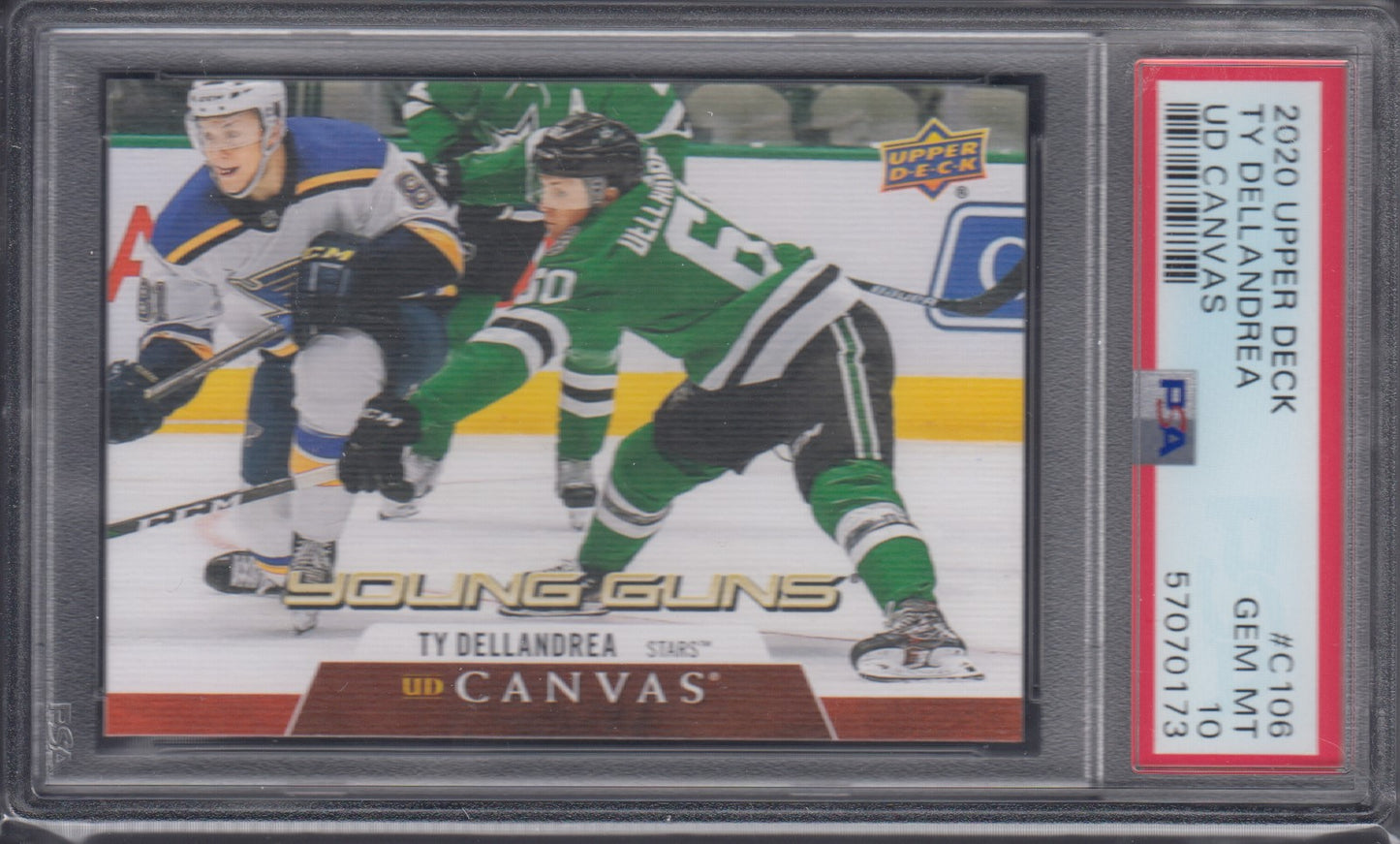TY DELLANDREA, 2020 Upper Deck Young Guns Canvas #C106, PSA 10