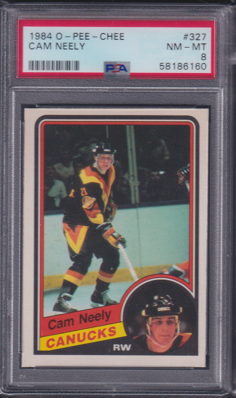 CAM NEELY - 1984 O-Pee-Chee #327, PSA 8