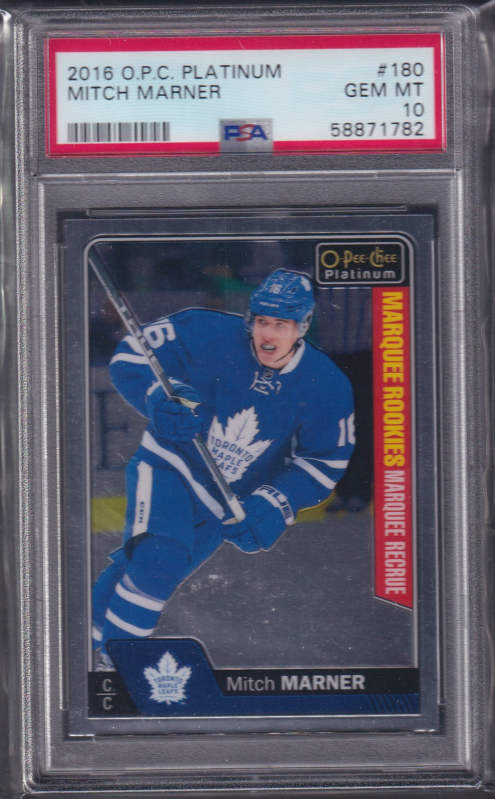 MITCH MARNER, 2016 O-Pee-Chee Platinum #180, PSA 10
