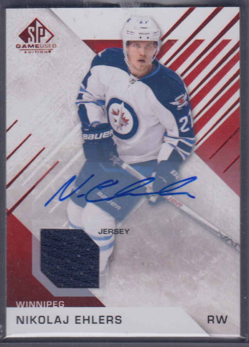 NIKOLAJ EHLERS, 2016 SP Game Used Auto Patch