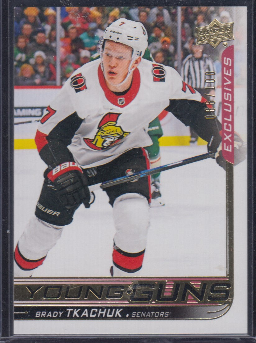 BRADY TKACHUK, 2018 Upper Deck Young Guns, UD Exclusives #499, /100