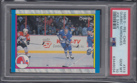 JOE SAKIC, 1989 O-Pee-Chee Quebec Nordiques #313, PSA 10