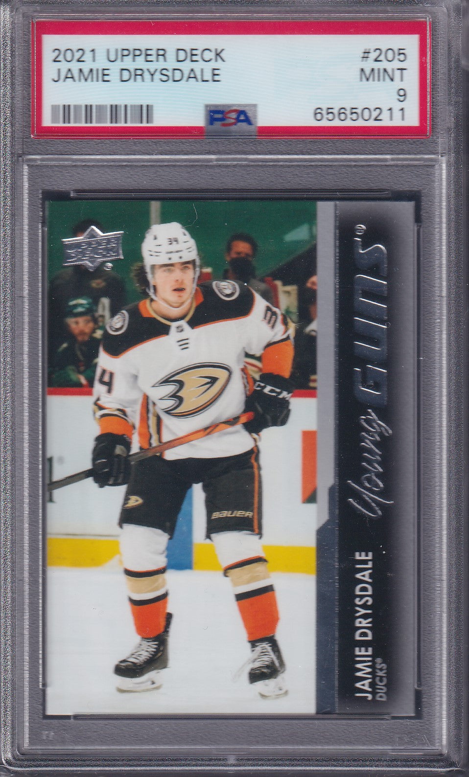 JAMIE DRYSDALE - 2021 Upper Deck Young Guns #205, PSA 9