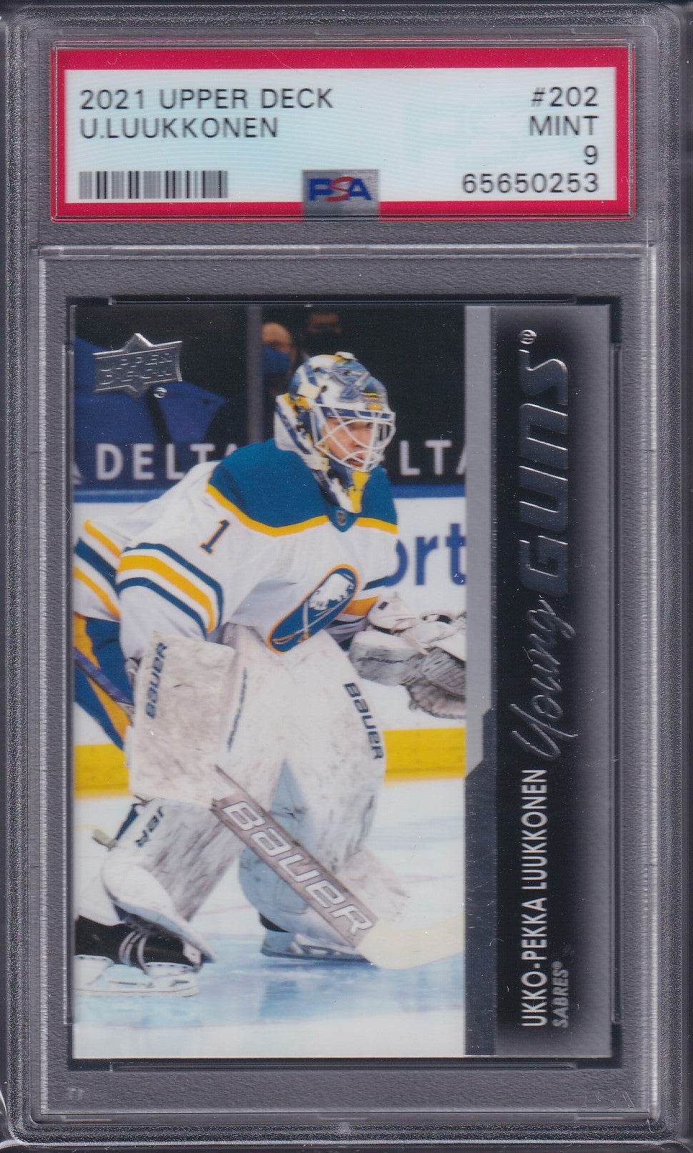 UKKO-PEKKA LUUKKONEN - 2021 Upper Deck Young Guns #202, PSA 9