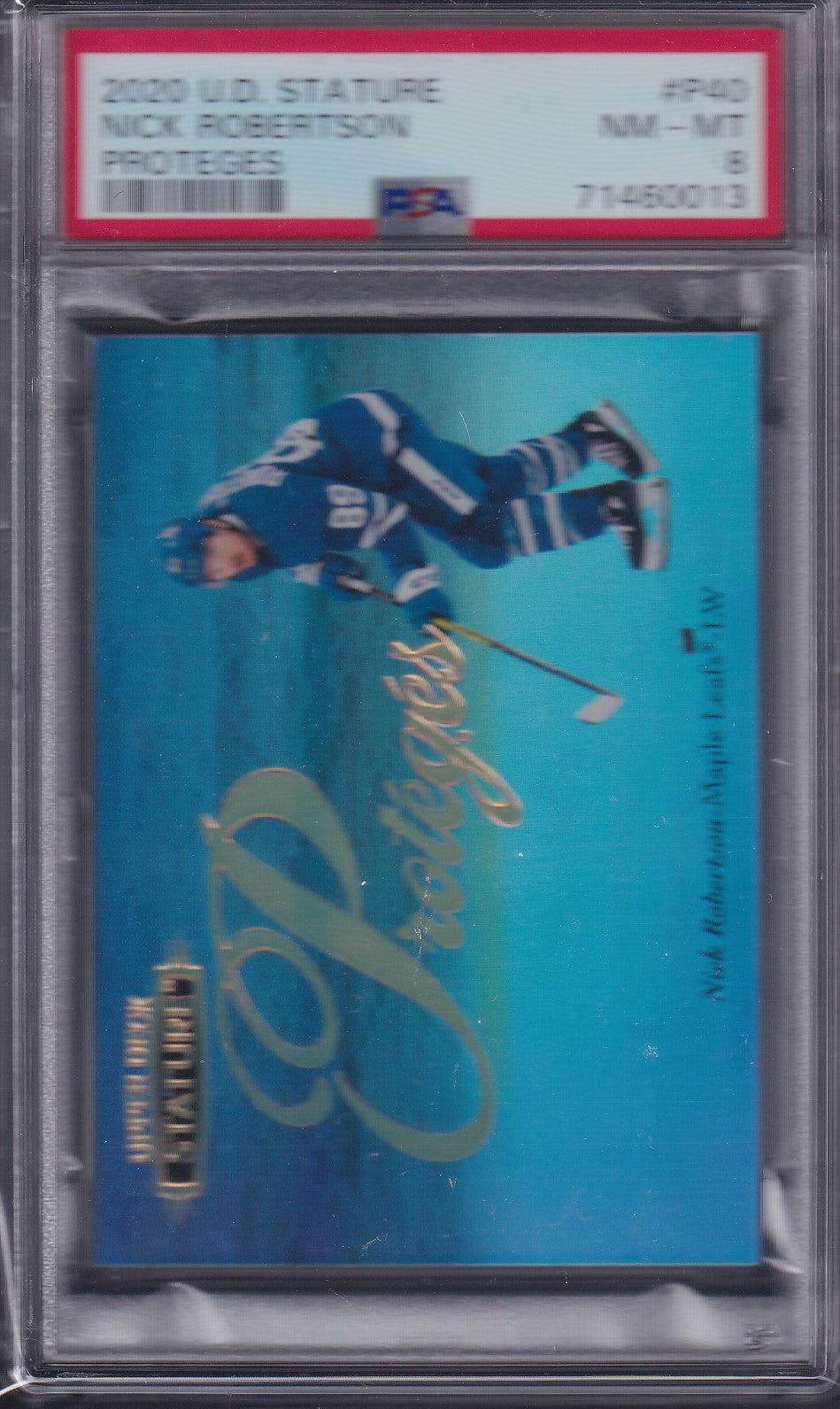 NICK ROBERTSON - 2020 Upper Deck Stature Proteges #P40, PSA 8