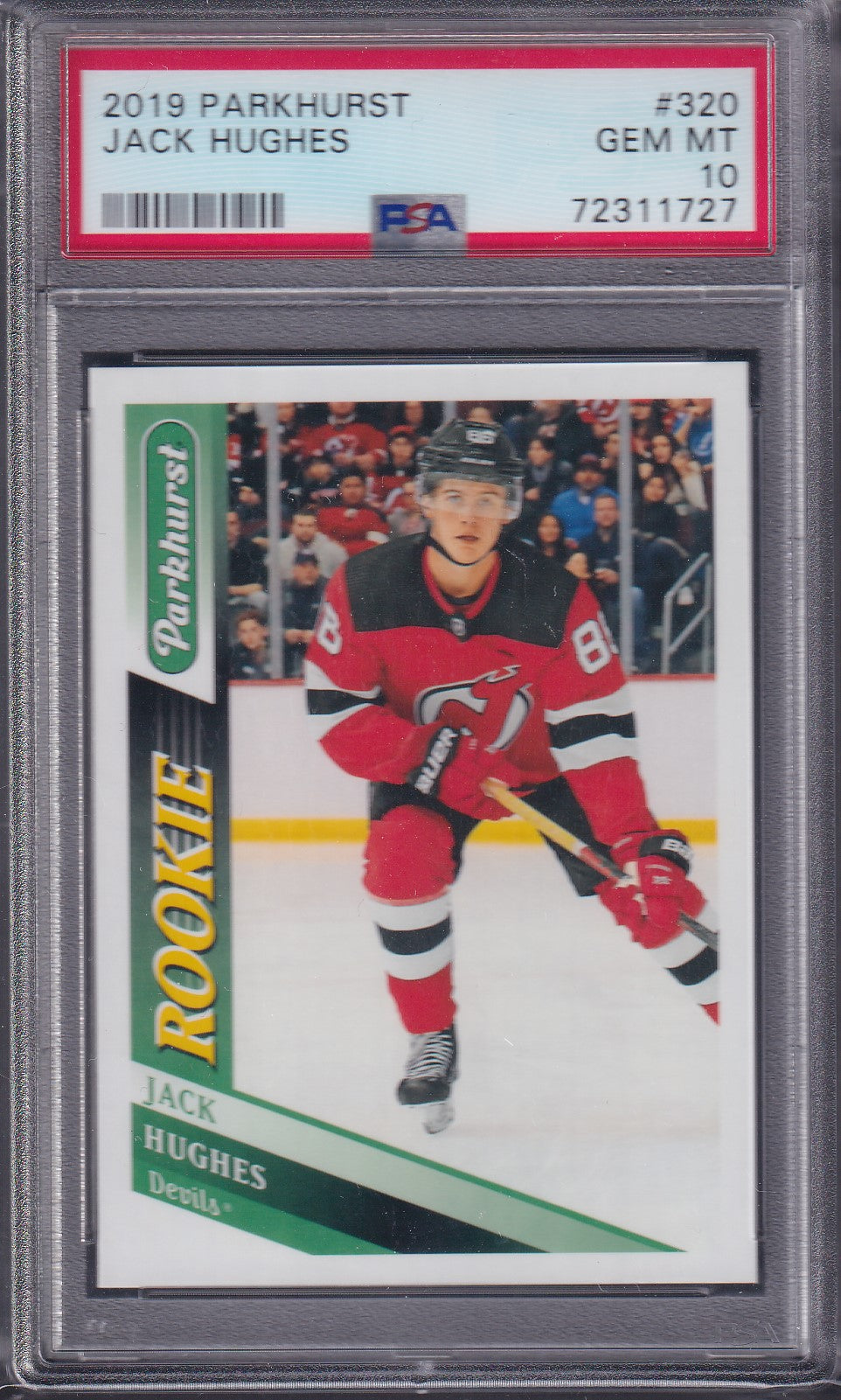 JACK HUGHES - 2019 Parkhurst Rookie #320, PSA 10