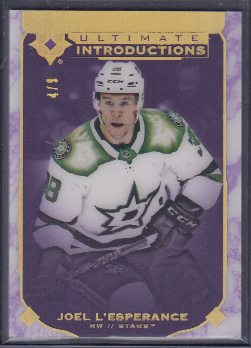 JOEL L'ESPERANCE, 2019 Ultimate Introductions #UI-22, /9