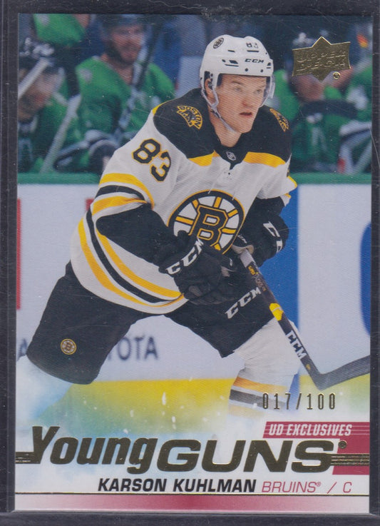 KARSON KUHLMAN, 2019 Upper Deck Young Guns UD Exclusives #248, /100