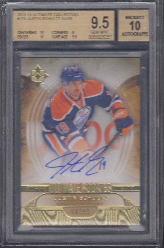 JUSTIN SCHULTZ, 2013 Ultimate Collection Autograph #170, BGS 9.5/Auto 10