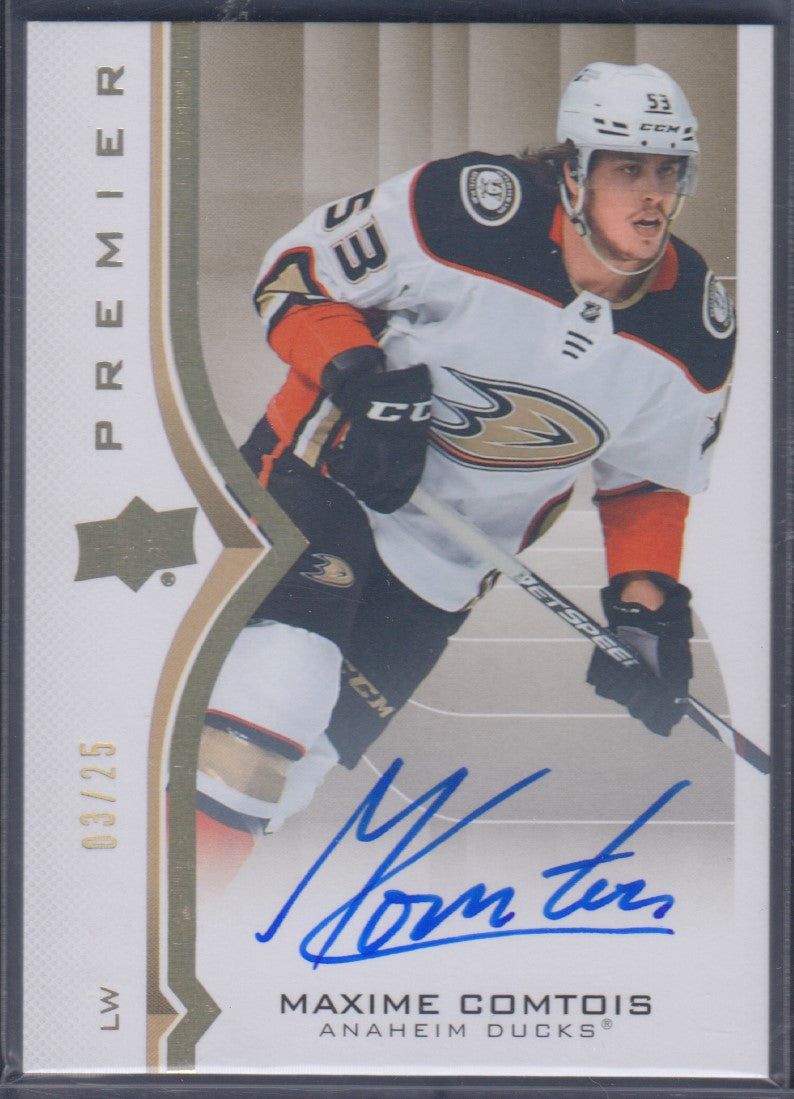 MAXIME COMTOIS, 2020 Upper Deck Premier Auto #31, /25