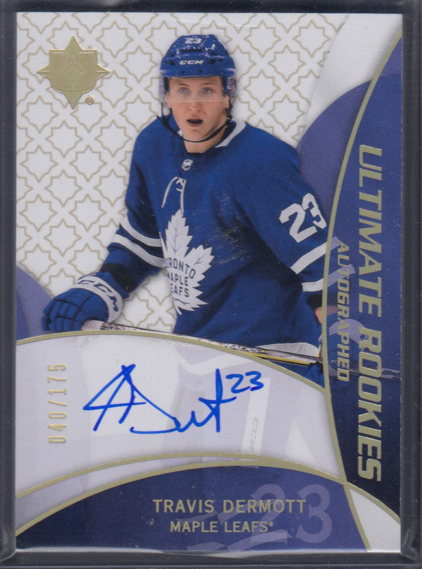 TRAVIS DERMOTT, 2018 UD Ultimate Rookies #RRA-TD, Auto, 40/175