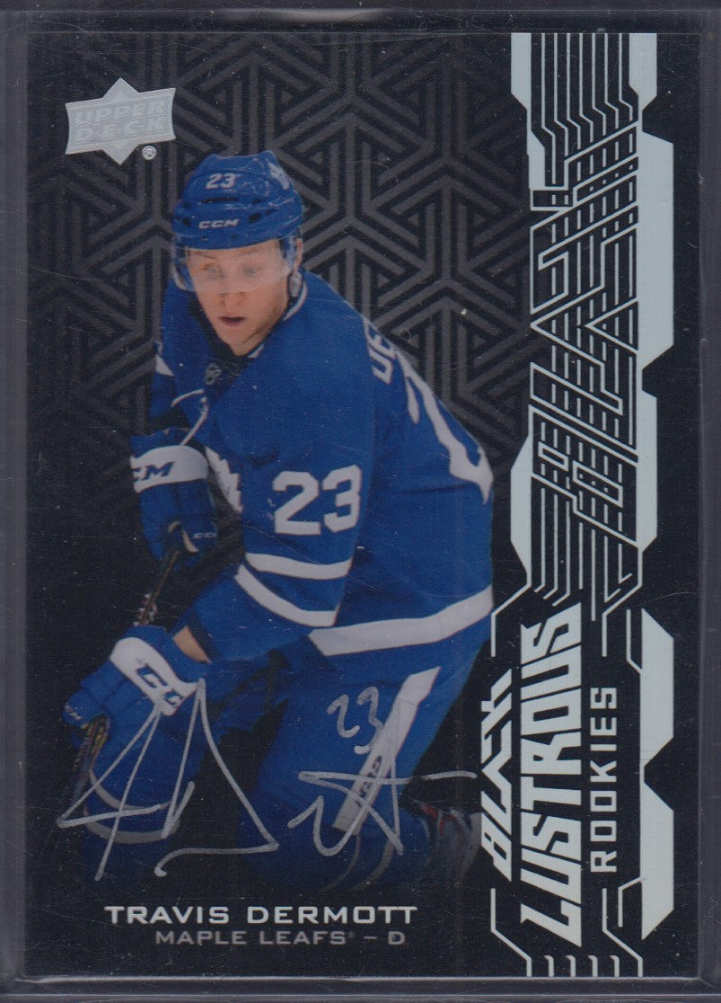 TRAVIS DERMOTT, 2018 UD Black Lustrous Rookies #LR-TD, Auto