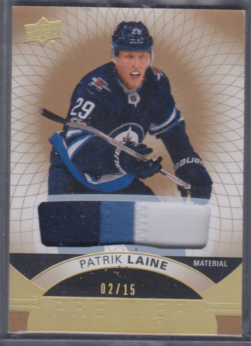 PATRIK LAINE, 2017 Upper Deck Premier Patch #8, /15