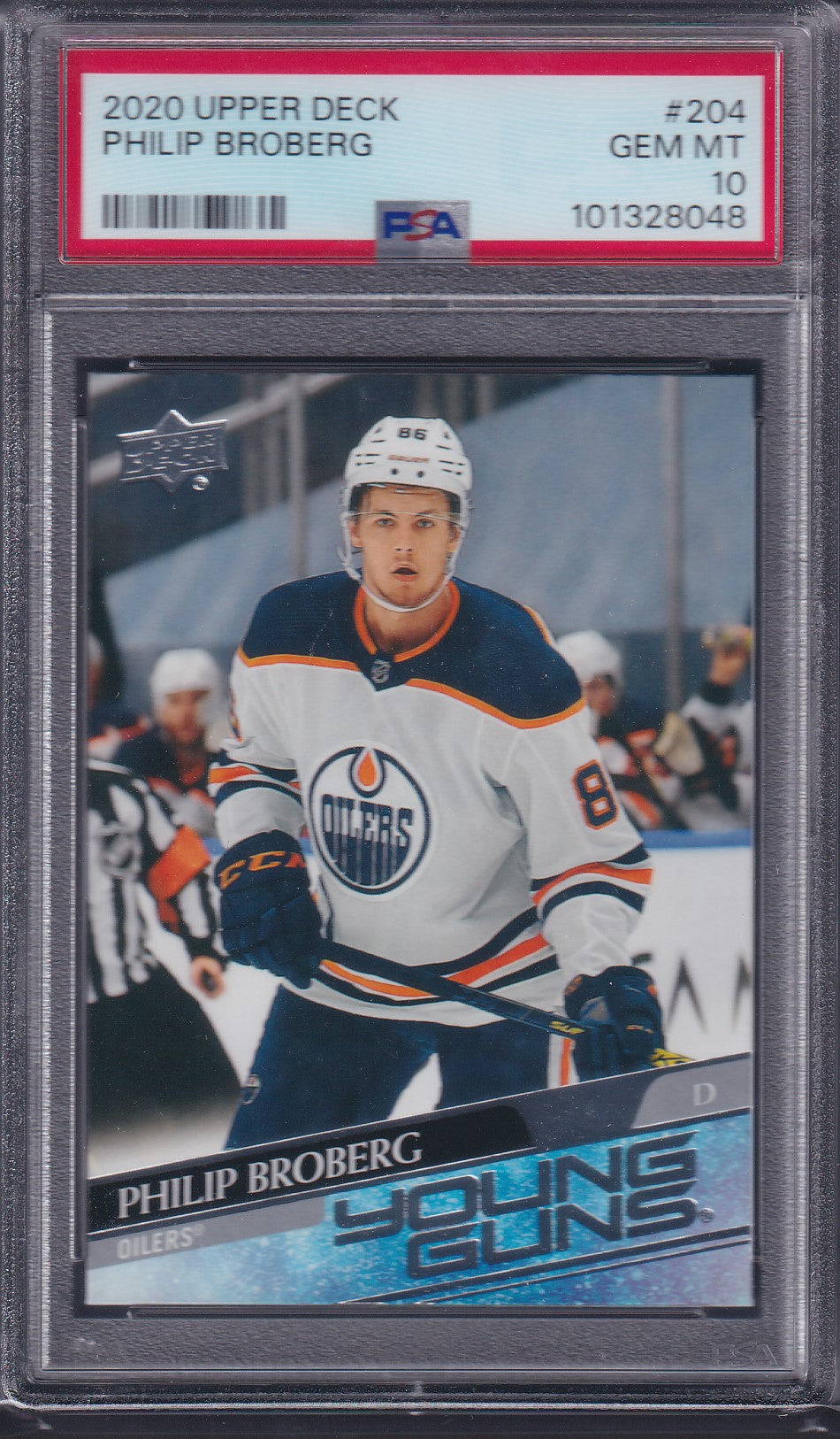 PHILIP BROBERG - 2020 Upper Deck Young Guns #204, PSA 10