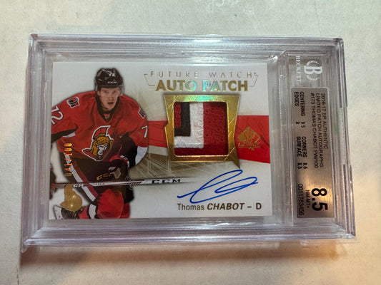 THOMAS CHABOT - 2016 SP Authentic Future Watch Auto Patch #173, /100, BGS 8.5/10