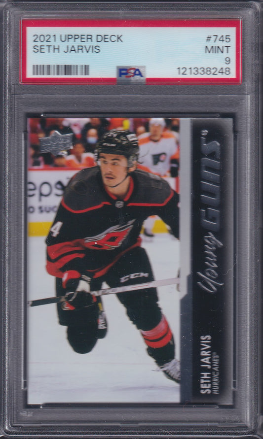 SETH JARVIS - 2021 Upper Deck Young Guns #745, PSA 9