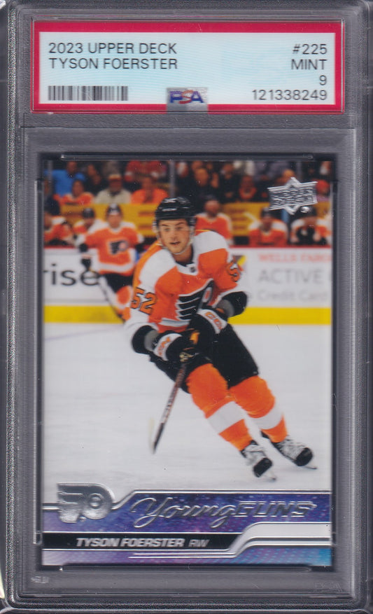TYSON FOERSTER - 2023 Upper Deck Young Guns #225, PSA 9