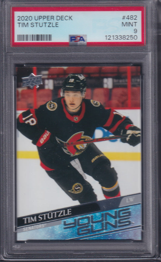 TIM STUTZLE - 2020 Upper Deck Young Guns #482, PSA 9
