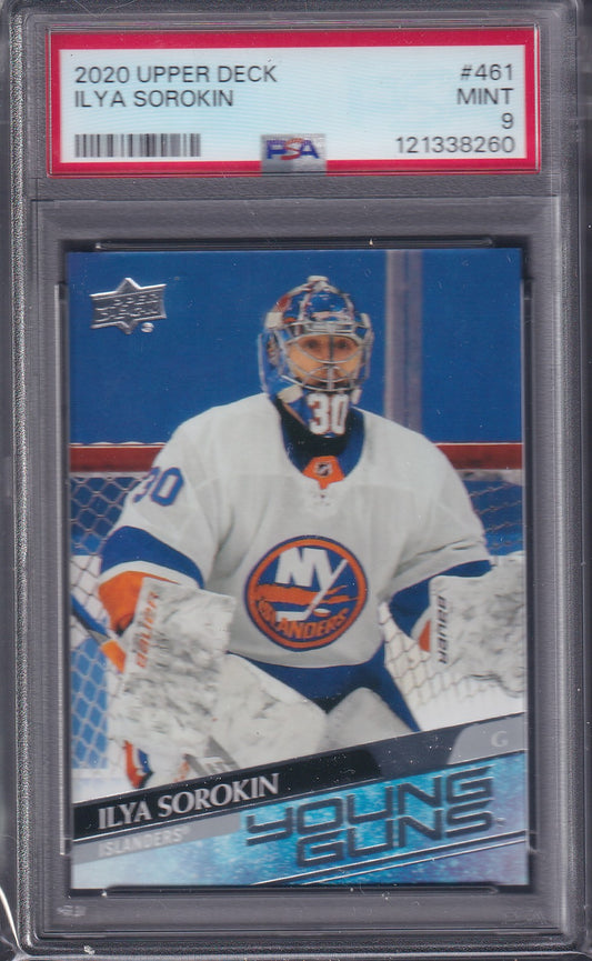 ILYA SOROKIN - 2020 Upper Deck Young Guns #461, PSA 9