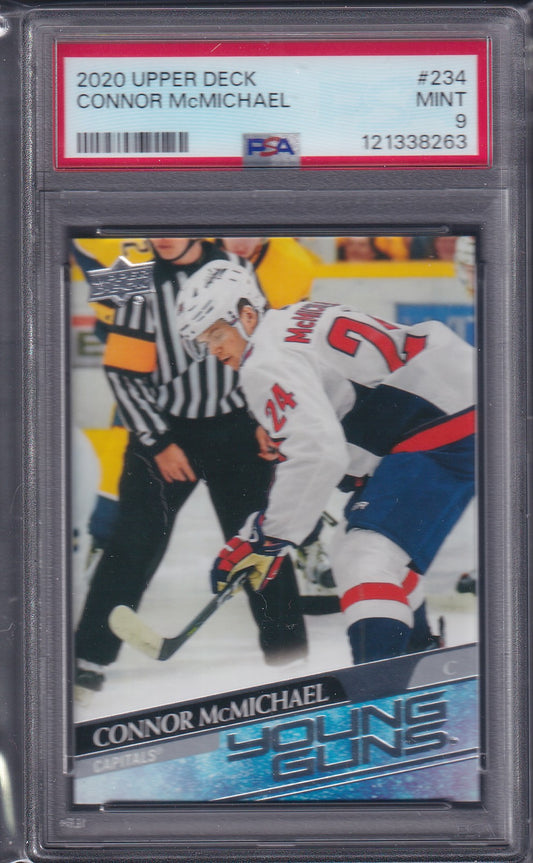 CONNOR MCMICHAEL - 2020 Upper Deck Young Guns #234, PSA 9