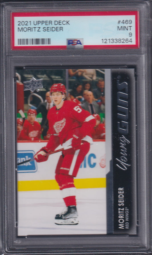 MORITZ SEIDER - 2021 Upper Deck Young Guns #469, PSA 9