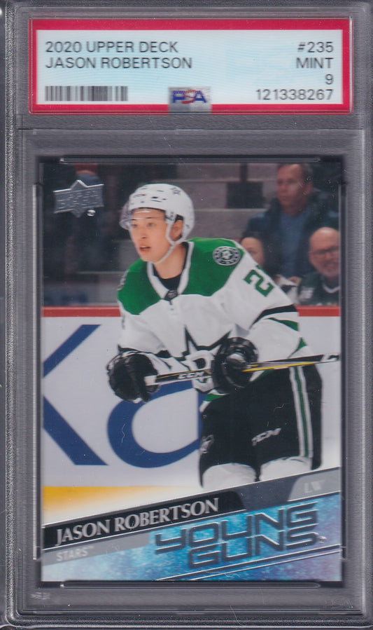 JASON ROBERTSON - 2020 Upper Deck Young Guns #235, PSA 9