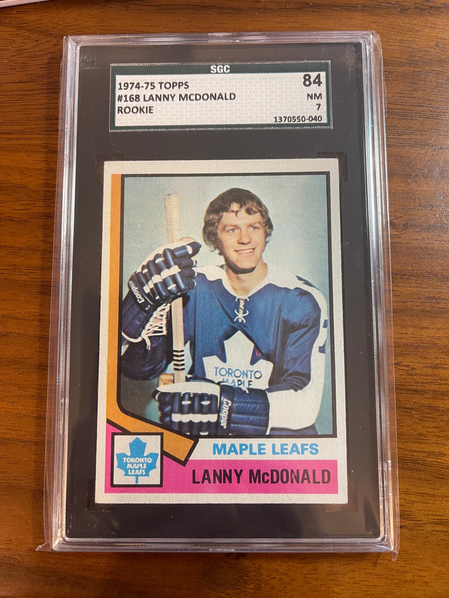 LANNY MCDONALD - 1974 Topps Rookie #168, SGC 7 (84)