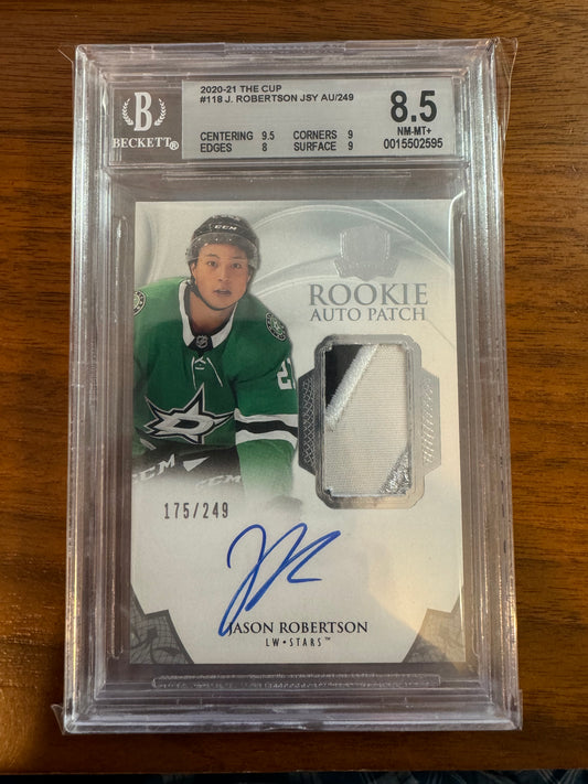 JASON ROBERTSON - 2020 The Cup Rookie Auto Patch #118, /249, BGS 8.5