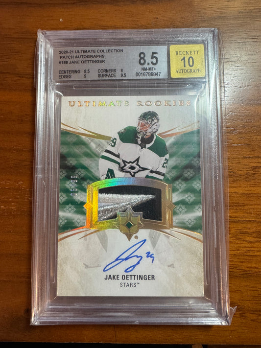 JAKE OETTINGER - 2020 Ultimate Rookies Auto Patch #188, /99, BGS 8.5/10
