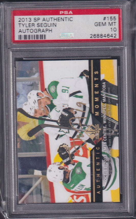 TYLER SEGUIN - 2013 SP Authentic Moments Auto #155, PSA 10