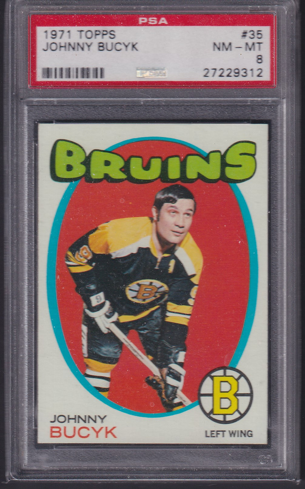 JOHNNY BUCYK - 1971 Topps #35, PSA 8