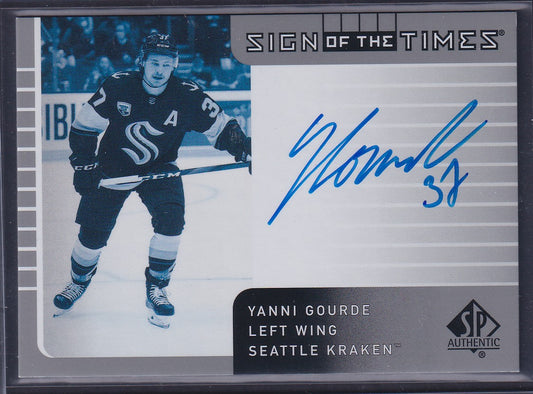 YANNI GOURDE - 2021 SP Authentic Sign of the Times Auto #SOTT1-YG