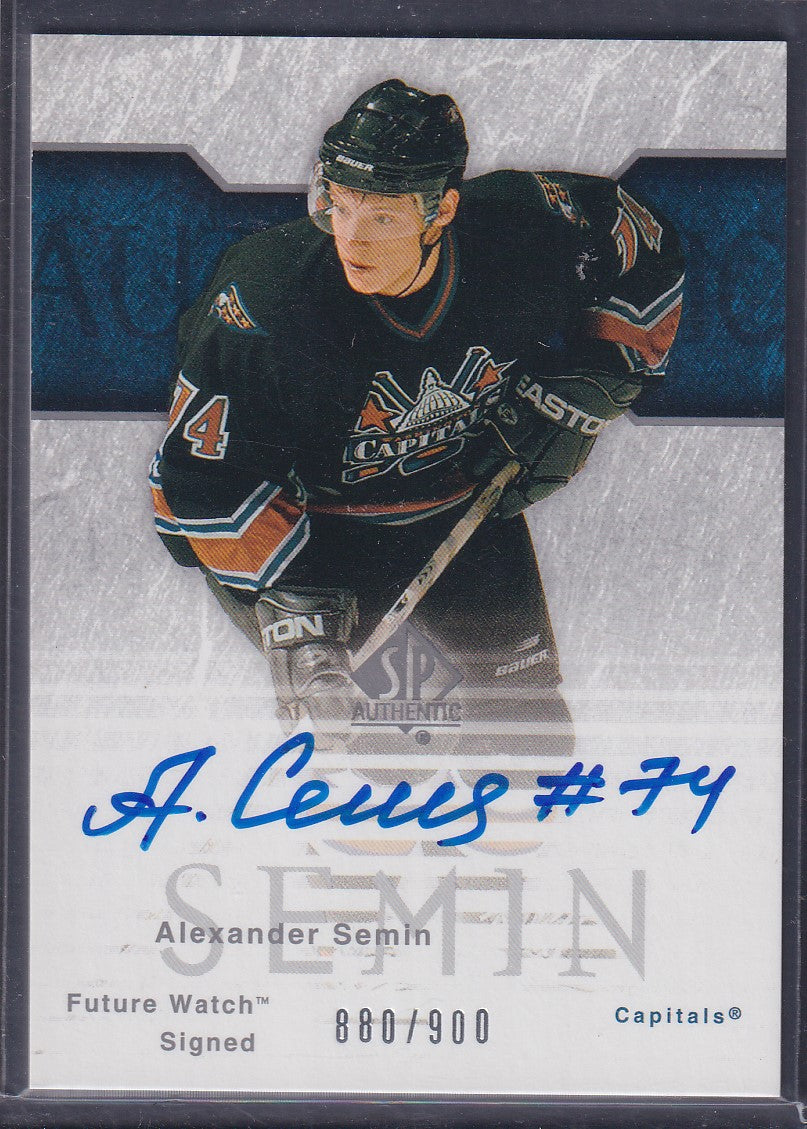 ALEXANDER SEMIN - 2003 SP Authentic Future Watch Auto #158, /900