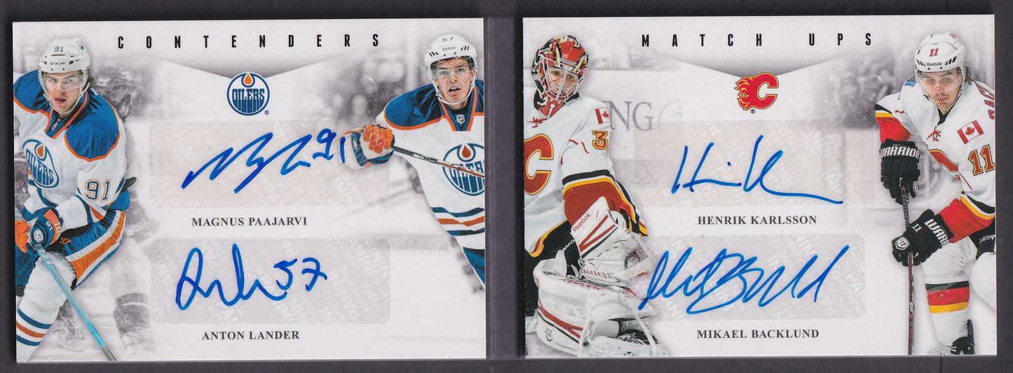 PAAJARVI / LANDER / KARLSSON / BACKLUND - 2011 Panini Match Up Booklet Autos #15