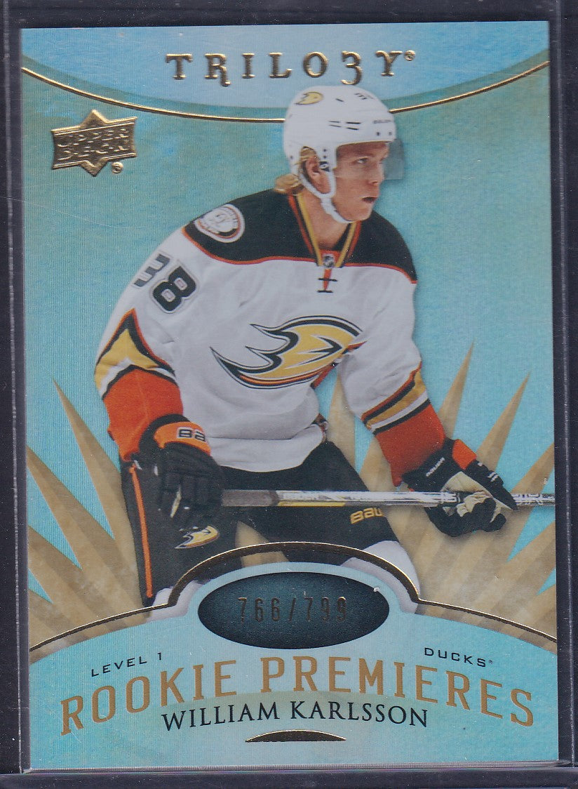 WILLIAM KARLSSON - 2014 Upper Deck Trilogy Rookie Premieres #122, /799