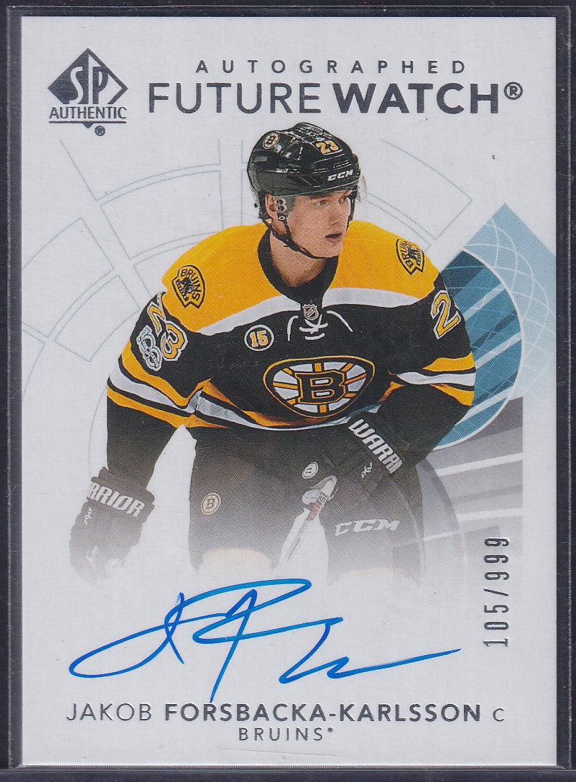 JAKOB FORSBACKA-KARLSSON - 2017 SP Authentic Future Watch Auto #127, /999