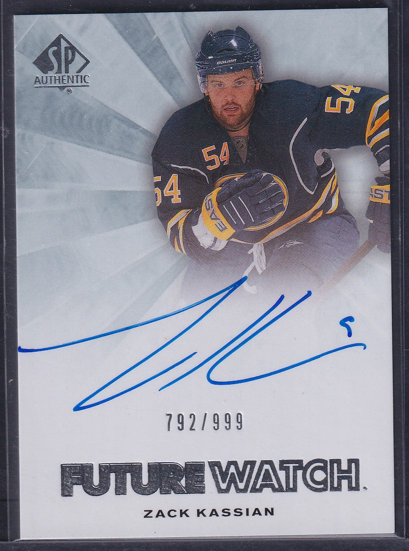 ZACK KASSIAN - 2011 SP Authentic Future Watch Auto #279, /999