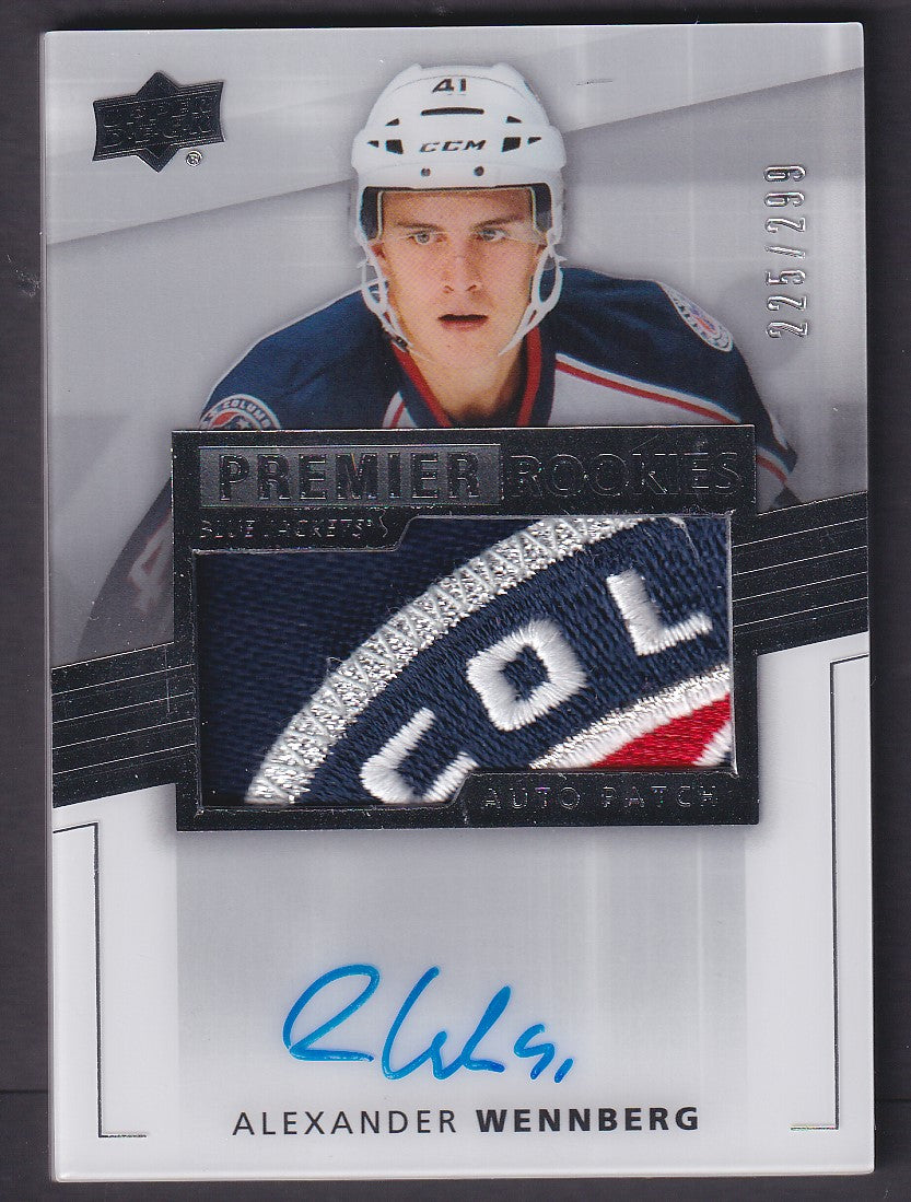 ALEXANDER WENNBERG - 2014 Upper Deck Premier Rookie Auto Patch #118, /299