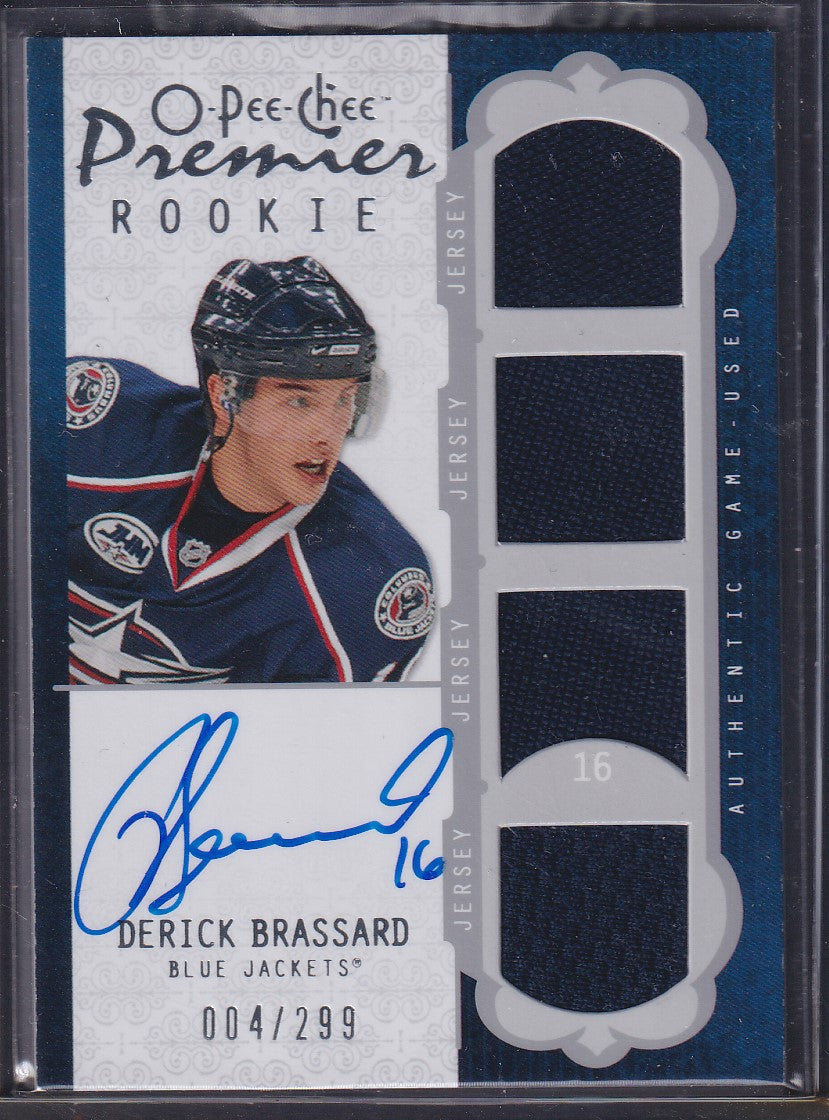 DERICK BRASSARD - 2008 O-Pee-Chee Rookie Auto Patch #49, /299