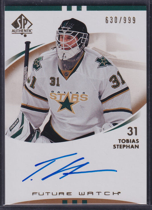 TOBIAS STEPHAN - 2007 SP Authentic Future Watch Auto #211, /999