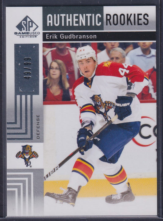 ERIK GUDBRANSON - 2011 SP Game Used Authentic Rookies #191, /99
