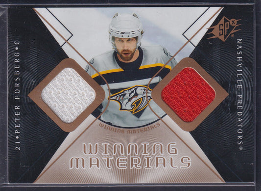 PETER FORSBERG - 2007 Upper Deck SPx Winning Materials Patch #WM-PF