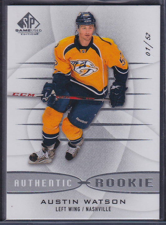 AUSTIN WATSON - 2013 SP Game Used Authentic Rookies #116, /52